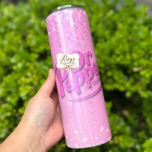 Pink Shimmer Dr Pepper 20oz Tumbler